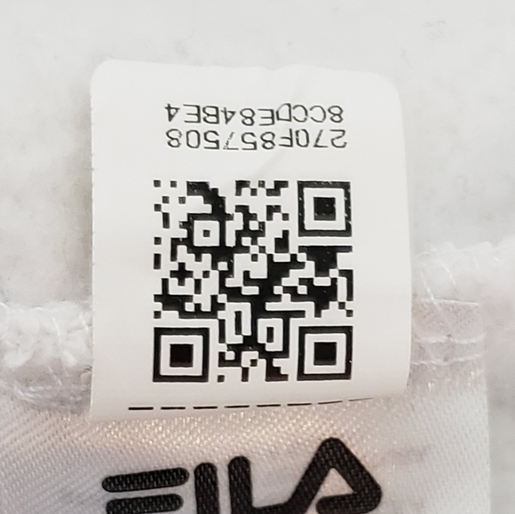 Fila Ladies' 1/4 Zip Fleece Pullover Sweatshirt, White/Navy Large - Picture 9 of 14